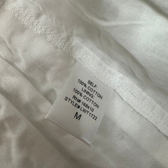 Love Wednesday White Eyelet Tie Front Flutter Sleeve Blouse - Picture 6 of 7